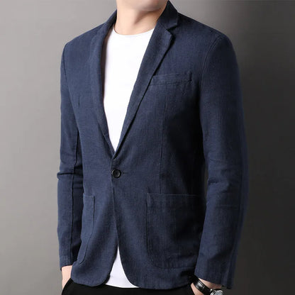 Slim Fit Men's Single Button Blazer