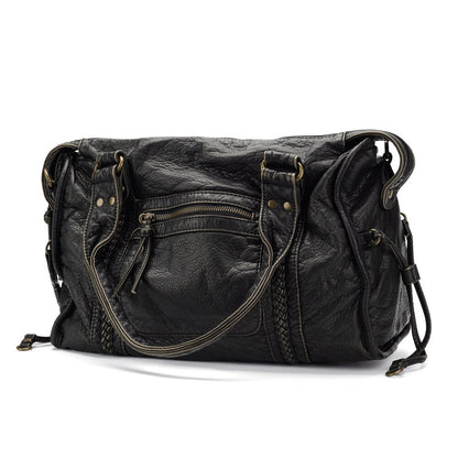 Stylish Faux Leather Tote Shoulder Bag