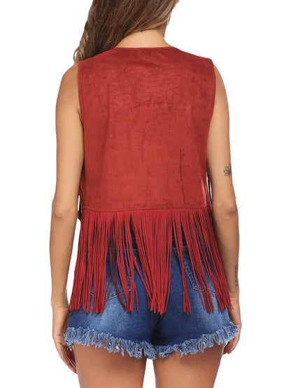 Classic Fringed Leather Waistcoat