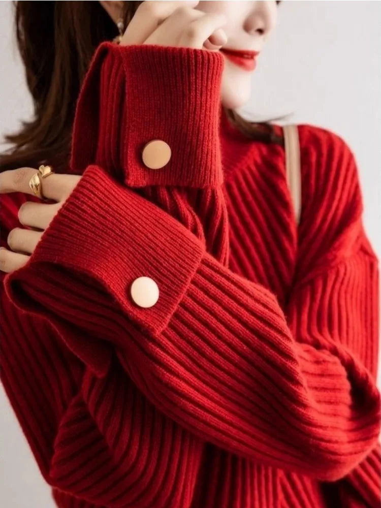 Comfortable Fit Crew Neck Sweater
