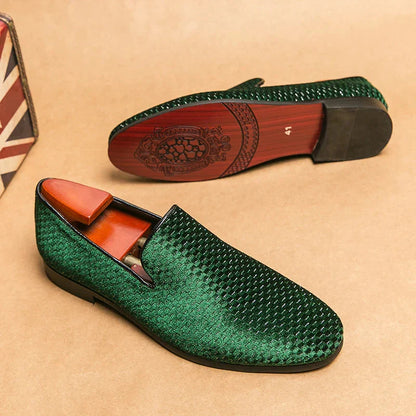 Luxury Patterned Men's Slip-On Loafers - Nocini