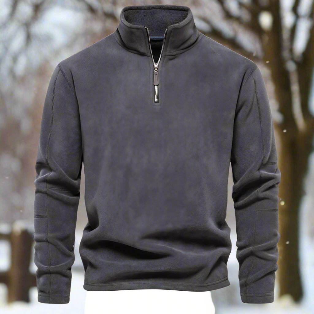 Cozy Men's Quarter Zip Fleece Jacket - Nocini