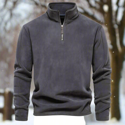 Cozy Men's Quarter Zip Fleece Jacket - Nocini