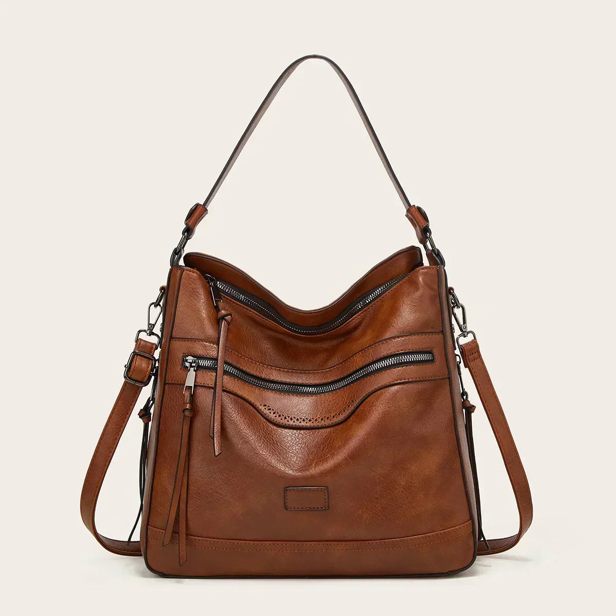 Soft Leather Relaxed Tote Bag - Nocini