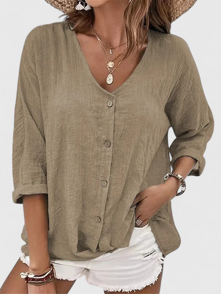 Elegant Women's Button Blouse