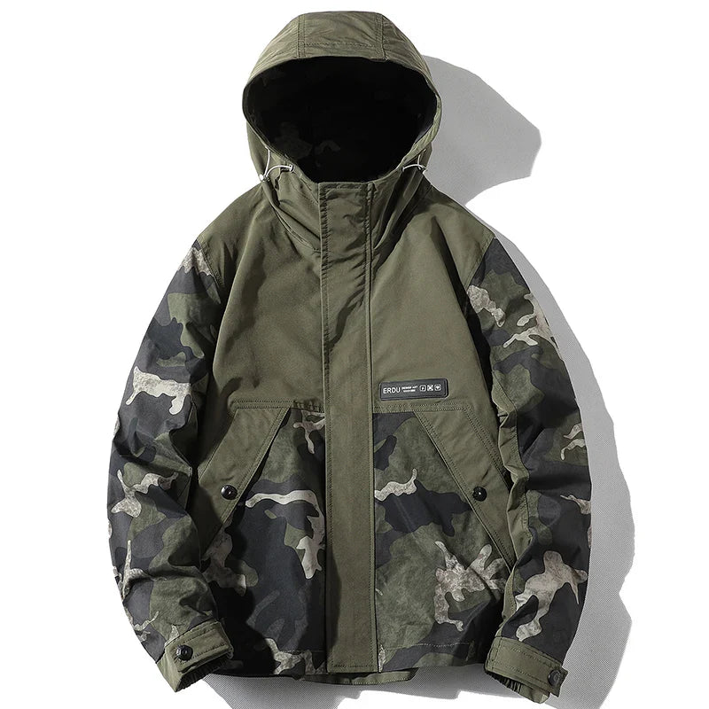 Mossy Green Camouflage Coat - Nocini