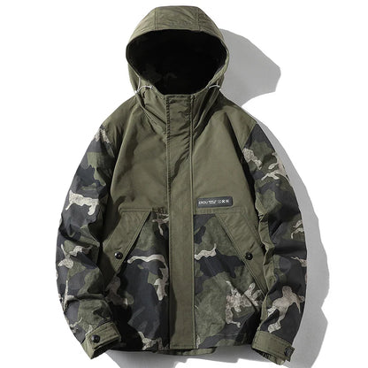 Mossy Green Camouflage Coat - Nocini