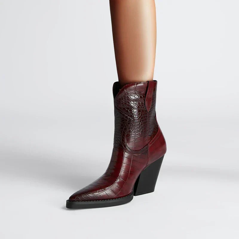 Han Westy Low Heel Ankle Boots - Olytrend
