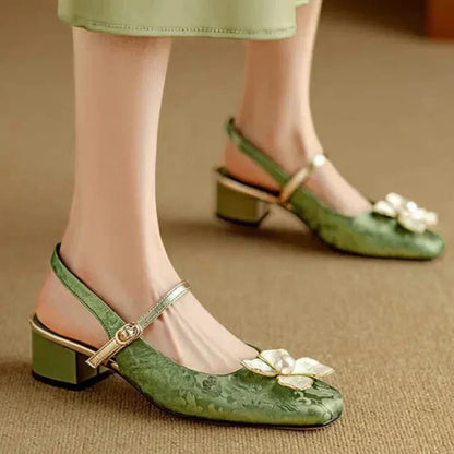 Elegant High Heel Slingback Shoes