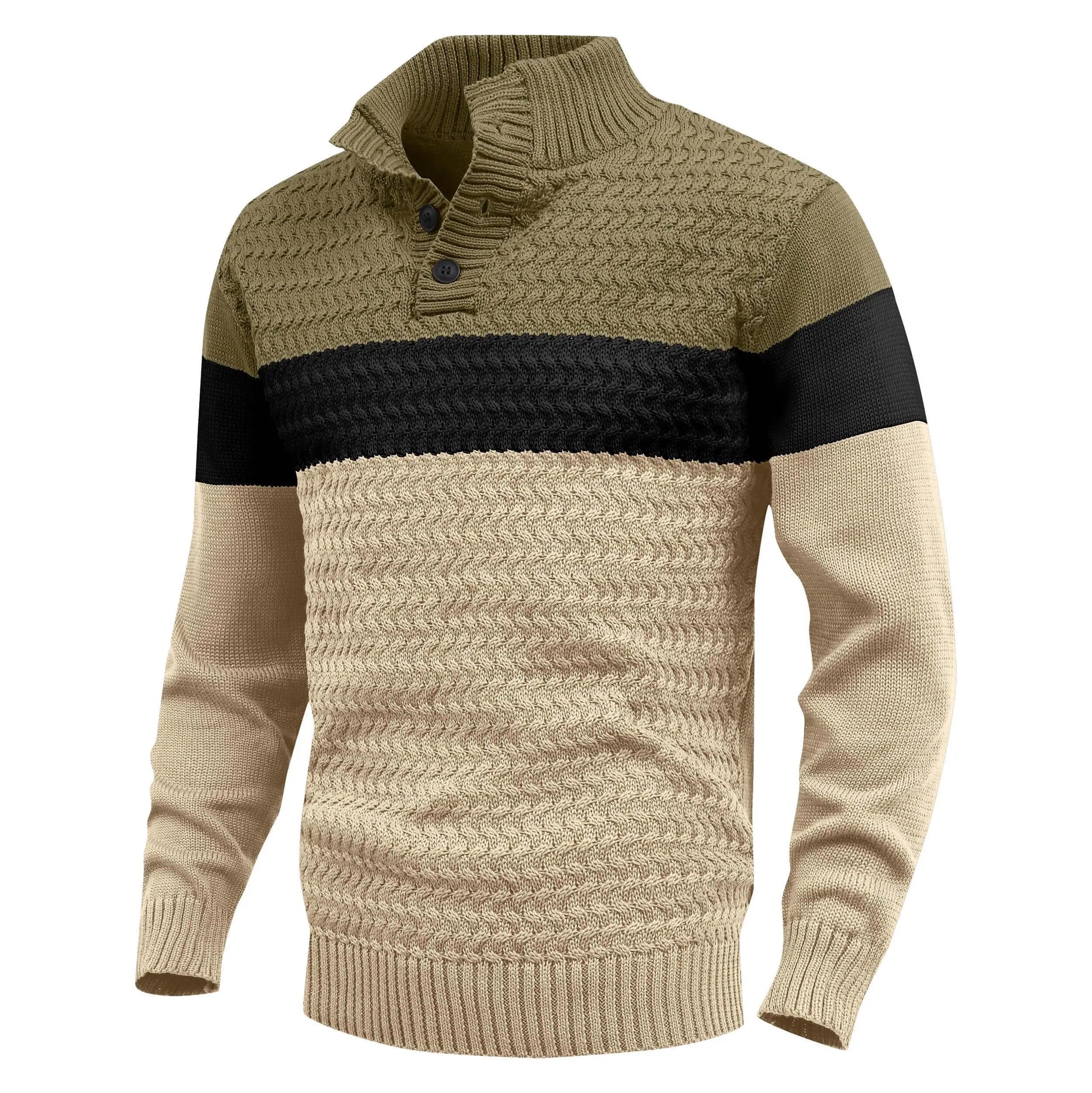 Colorful Crew Neck Cable Knit Sweater - Nocini