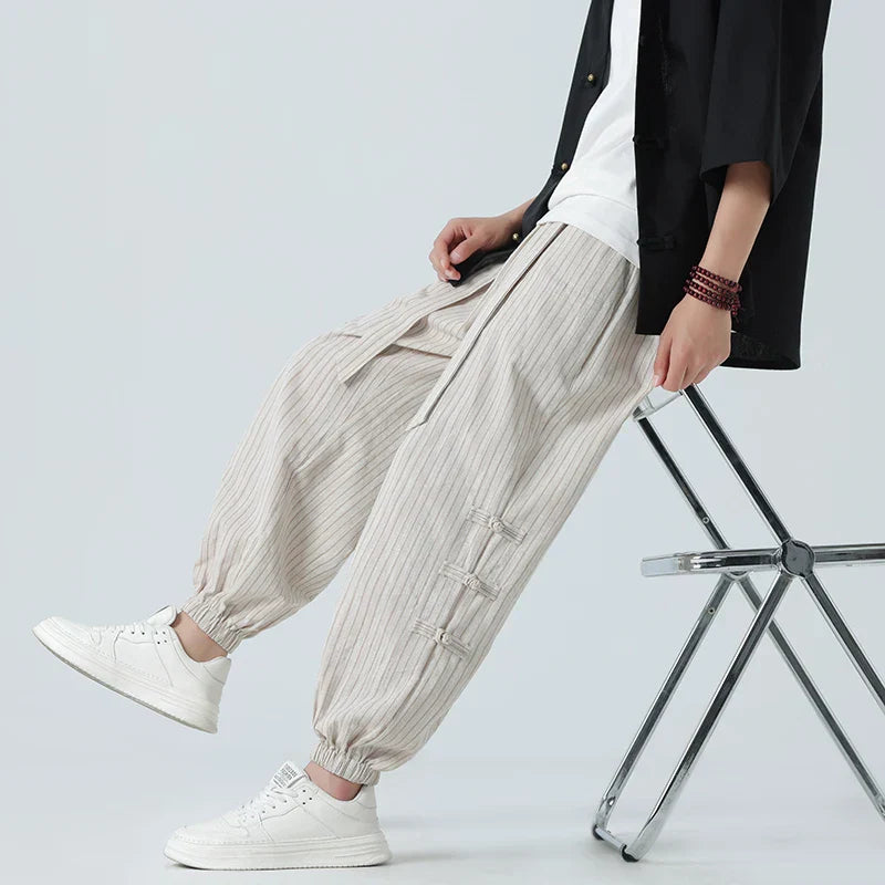 Comfortable Loose Fit Harem Pants | Casual Striped Pants