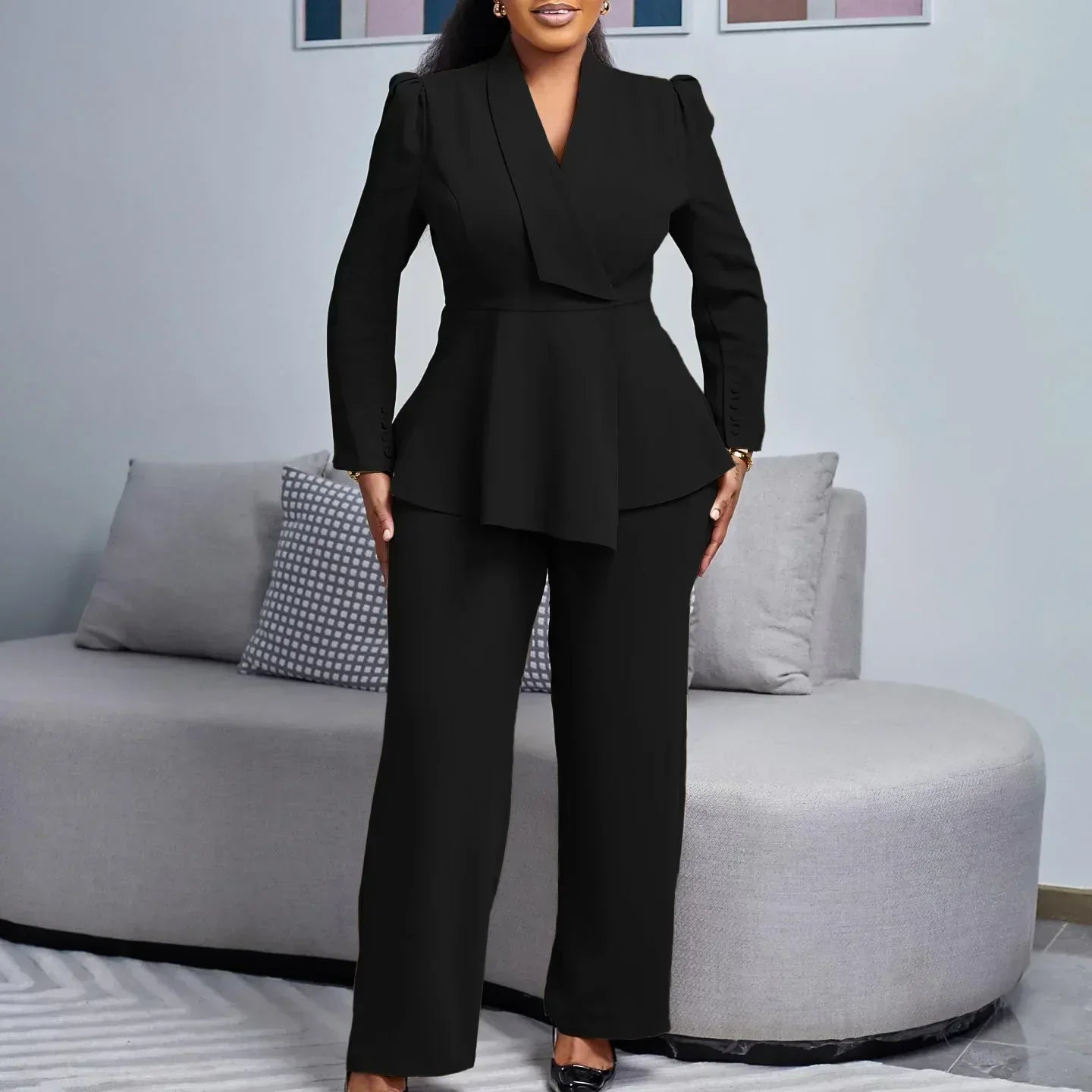 Classic 2-Piece Pantsuit Set