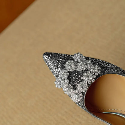Sparkly High Heels for Evening Wear