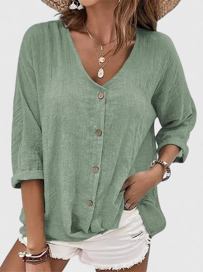 Elegant Women's Button Blouse