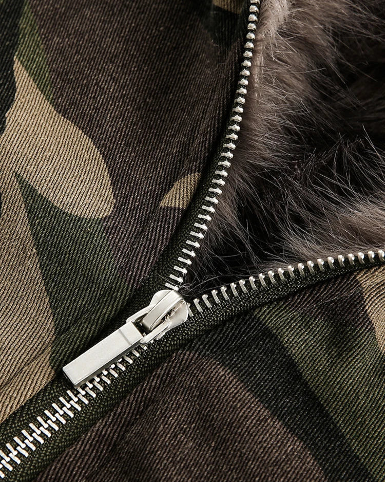 Warm Camouflage Insulated Coat