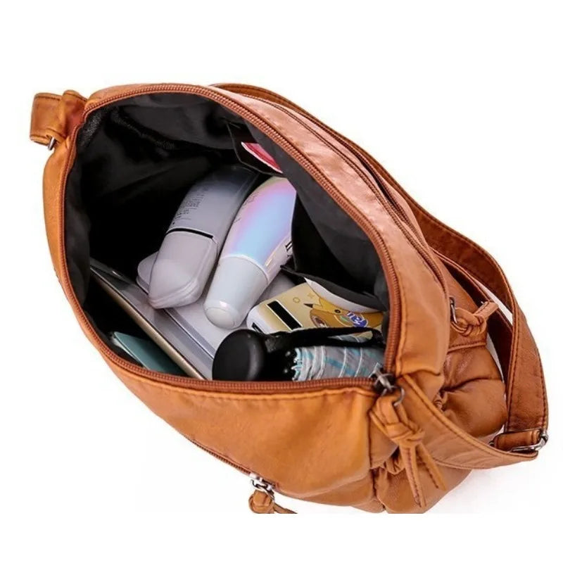 Faux Leather Small Cross Body Handbag