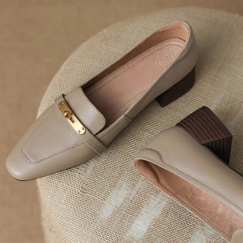 Aveline Genuine Leather Heels Caliboot