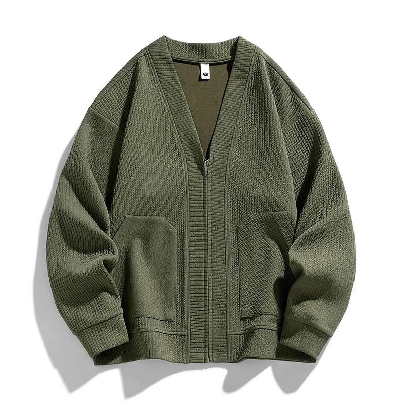 Casual Fit Zip Up Sweater