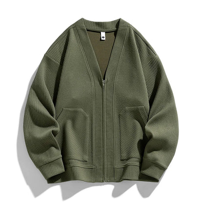 Casual Fit Zip Up Sweater
