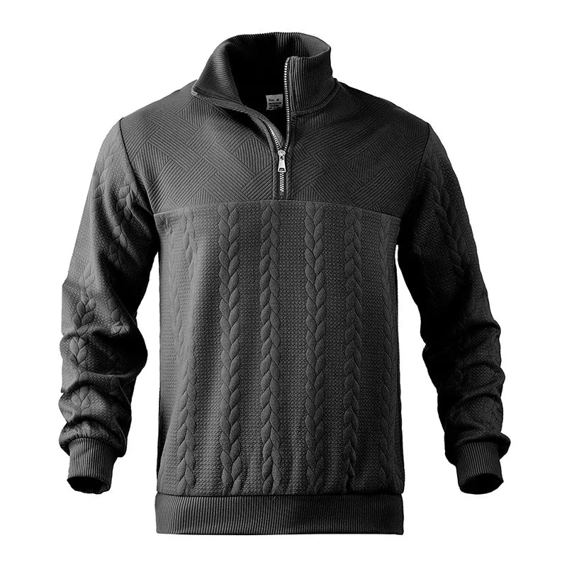 Cozy Cable Knit Crew Neck Pullover Sweater
