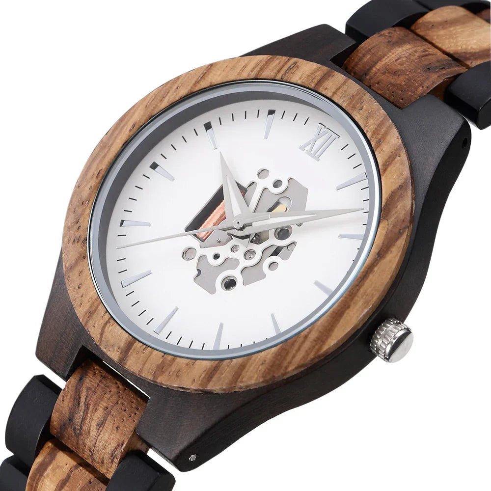 Classic Wooden Round Analog Watch