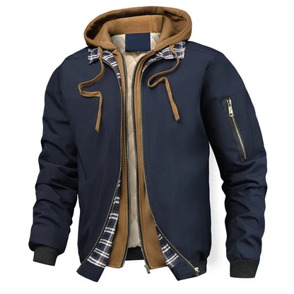 Casual Fit Quilted Zip Up Bomber Jacket