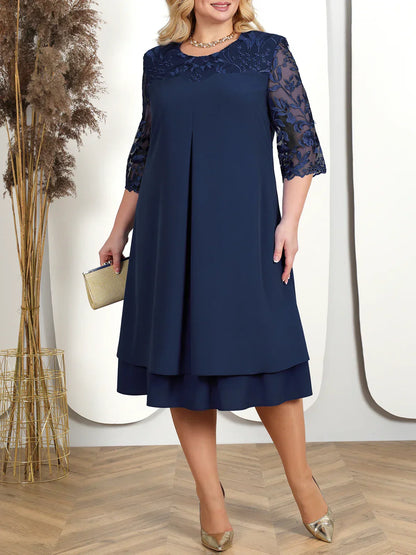 Elegant Floral Maxi Dress for Women Plus Size