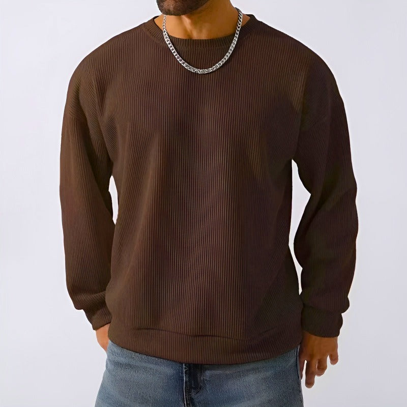 Casual Fitted Crew Neck Sweatshirt
