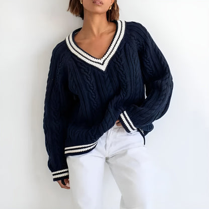 Classic Crew Neck Knit Sweater - Nocini