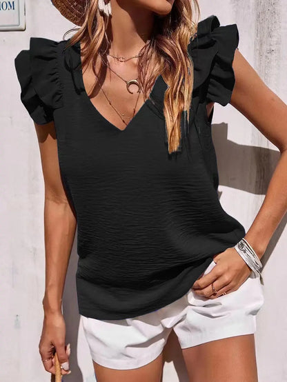 Floral Cold Shoulder Women's Summer Blouse - Olytrend