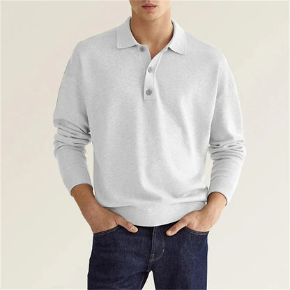 Classic Fit Mens Polo Shirt with Ribbed Cuffs