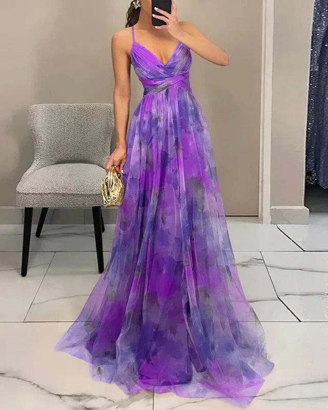 Ladies Elegant Long Sundress with Sleeveless Style