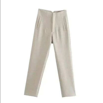 Women's High Waist Slim Fit Elegant Trousers
