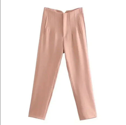 Women's High Waist Slim Fit Elegant Trousers