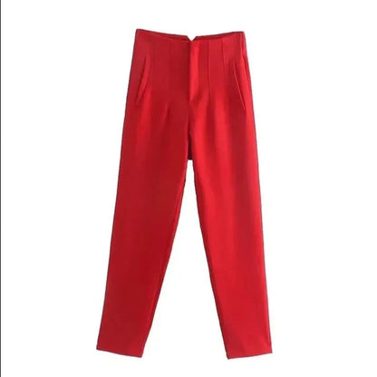 Women's High Waist Slim Fit Elegant Trousers