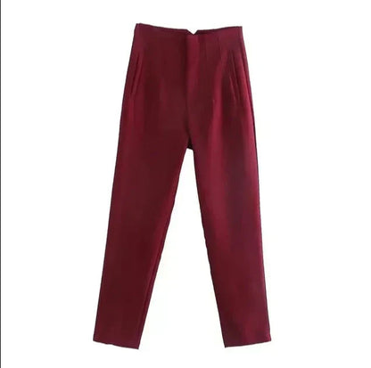 Women's High Waist Slim Fit Elegant Trousers