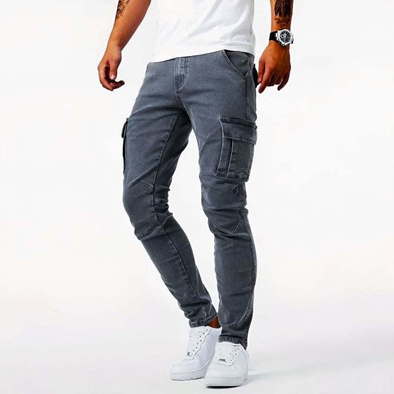 Men's Flexible Skinny Cargo Pants - Nocini