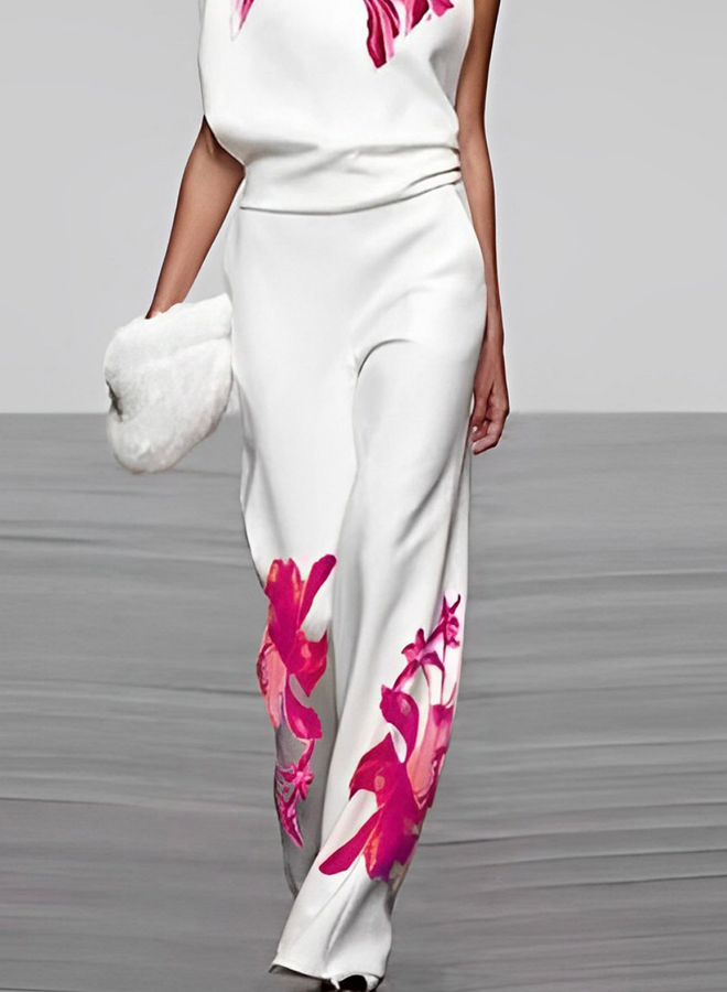 Ladies' 2-Piece Floral Print Dress Set