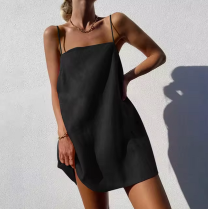 Elegant Short Slip Dress with Thin Straps