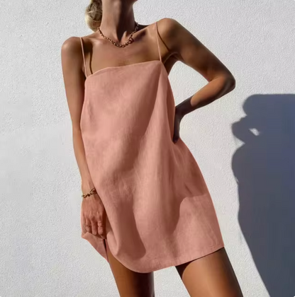 Elegant Short Slip Dress with Thin Straps