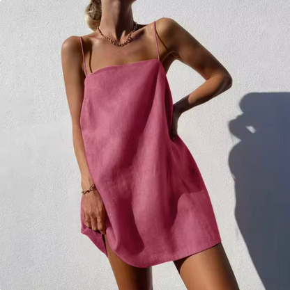 Elegant Short Slip Dress with Thin Straps