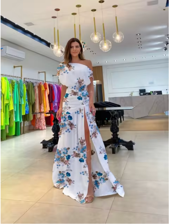 Chic Floral Halter Dress for Women