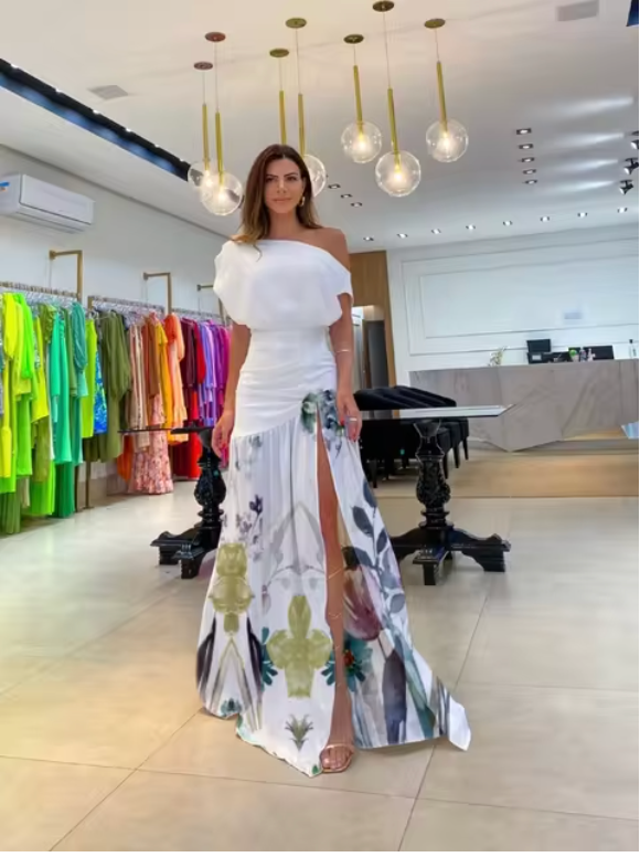 Chic Floral Halter Dress for Women