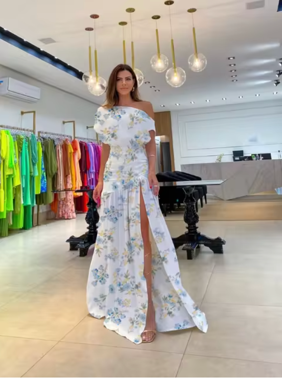 Chic Floral Halter Dress for Women