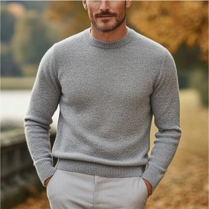 Traditional Crew Neck Pullover Sweater - Nocini