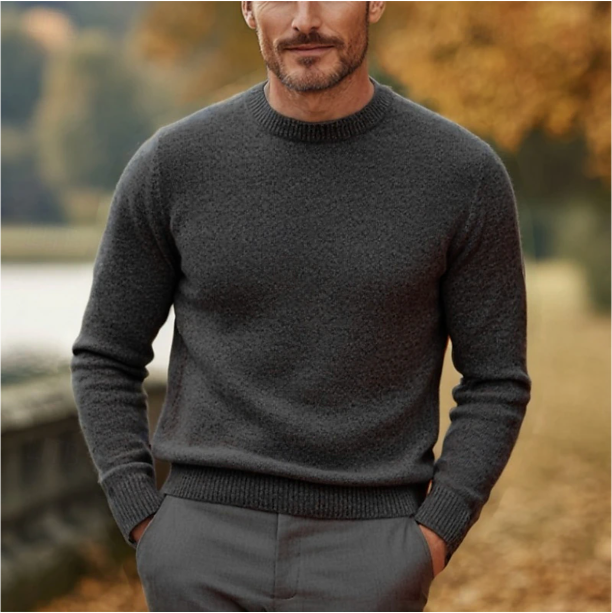 Traditional Crew Neck Pullover Sweater