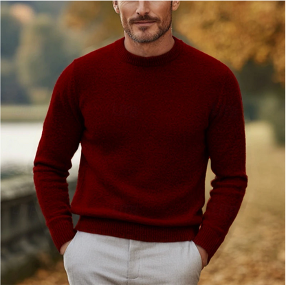 Traditional Crew Neck Pullover Sweater