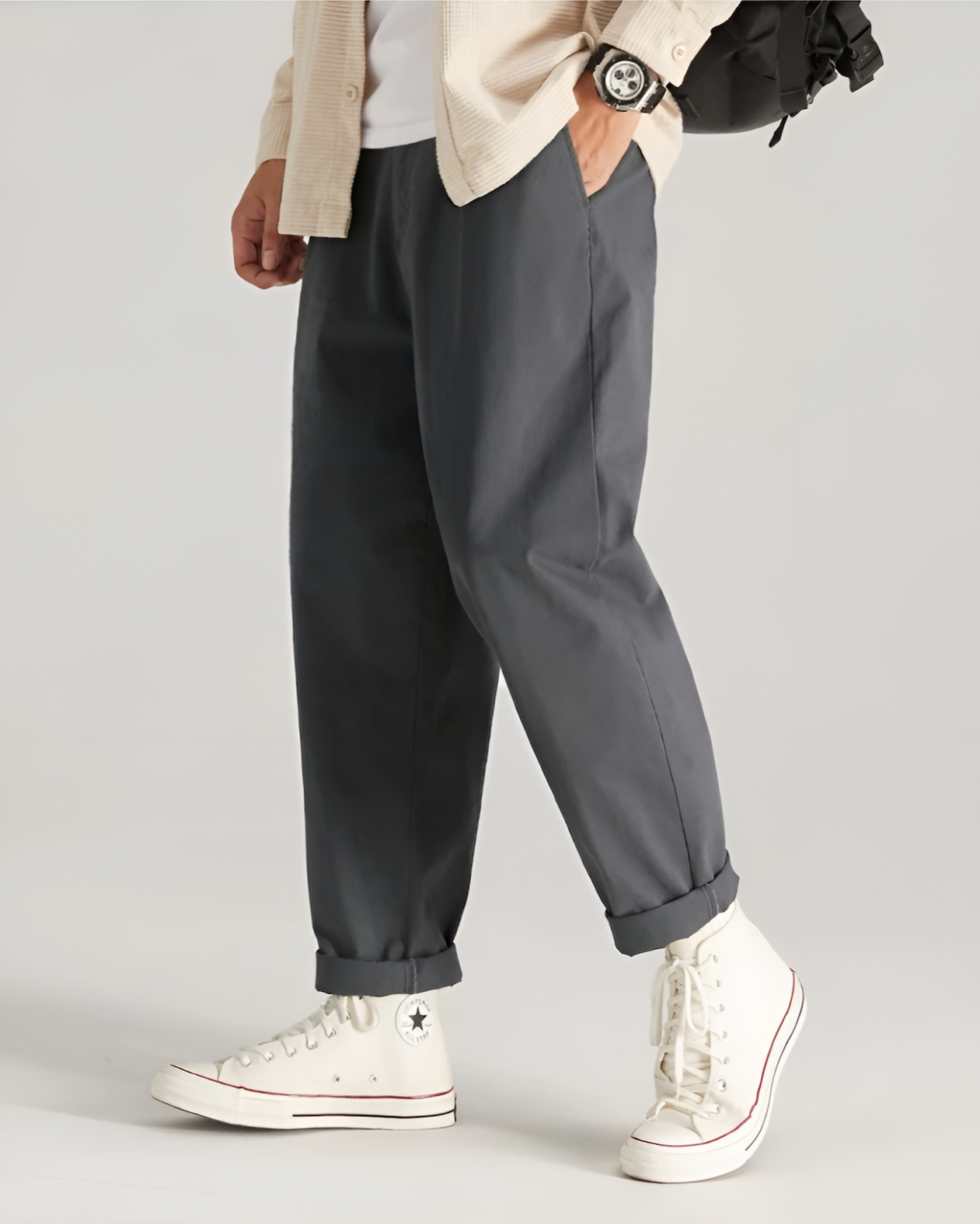 Short Fitted Cotton Pants - Nocini