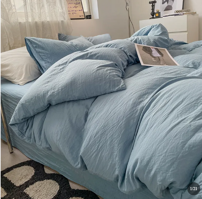 Minimalist Washed Cotton Bedding Set