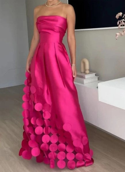 Elegant Coral Pink Party Dress